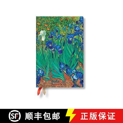 【3-4周达】Paperblanks 2026 Van Gogh's Irises Van Gogh's Irises 12-Month Planner Mini Horizontal Elas... [9780349709888]