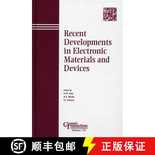 【3-4周达】精装 Recent Developments In Electronic Materials And Devices - Ceramic Transactions Volume... [9781574981452]