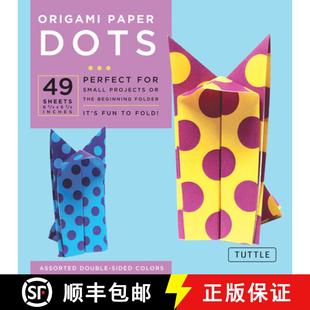 【3-4周达】Origami Paper - Dots - 6 3/4 - 49 Sheets: Tuttle Origami Paper: Origami Sheets Printed wit... [9780804855907]
