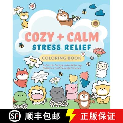 【3-4周达】Cozy & Calm Stress Relief Coloring Book: A Gentle Escape Into Relaxing Patterns and Peacef... [9780785848691]