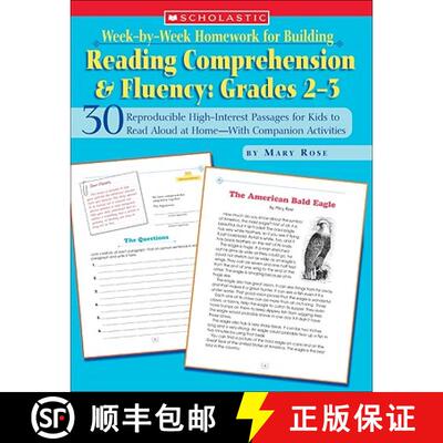 【3-4周达】Week-By-Week Homework for Building Reading Comprehension & Fluency: Grades 2-3: 30 Reprodu... [9780439517799]