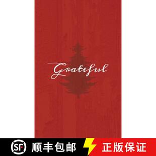 【3-4周达】Grateful: A Red Hardcover Decorative Book for Decoration with Spine Text to Stack on Books... [9781636570389]