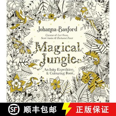 【3-4周达】Magical Jungle : An Inky Expedition & Colouring Book [9780753557167]