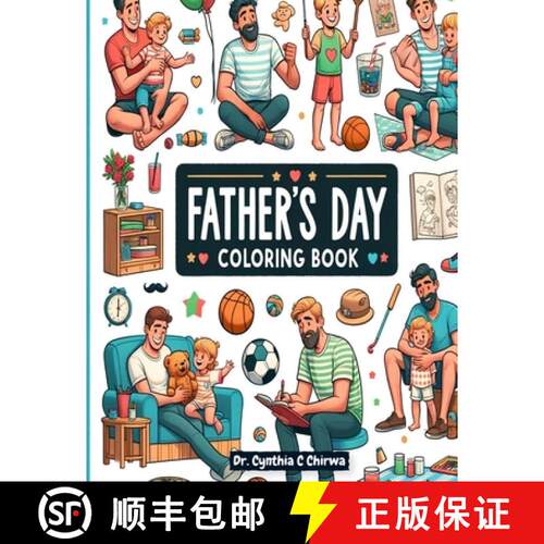 【3-4周达】Fathers Day Coloring Book: The Heartfelt Bond: Celebrating African American Fathers and Th... [9781964641041]