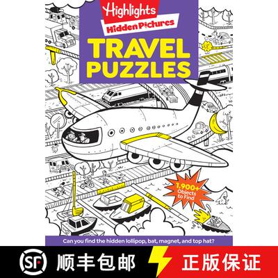 【3-4周达】Travel Puzzles: Kids Travel Activity Book with Over 100 Hidden Picture Puzzles, Highlights... [9781684372676]