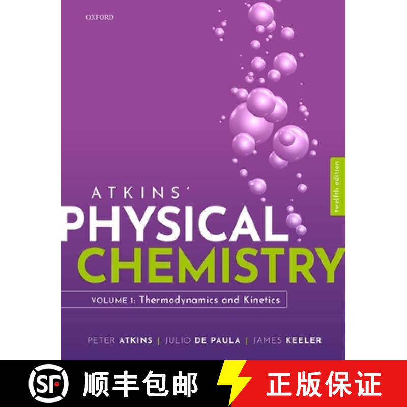 预订 Atkins Physical Chemistry 12th Edition Volume 1 [9780198851301]