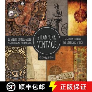 【3-4周达】Vintage Steampunk Scrapbook Paper Pad 8x8 Scrapbooking Kit for Papercrafts, Cardmaking, DI... [9781951373214]