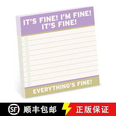 【3-4周达】Knock Knock It's Fine Large Sticky Notes (4x4in) [9781683495543]