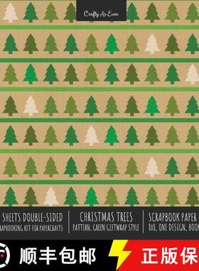 预订 Christmas Trees Pattern Scrapbook Paper Pad 8x8 Decorative Scrapbooking Kit for Cardmaking Gifts... [9781636571676]