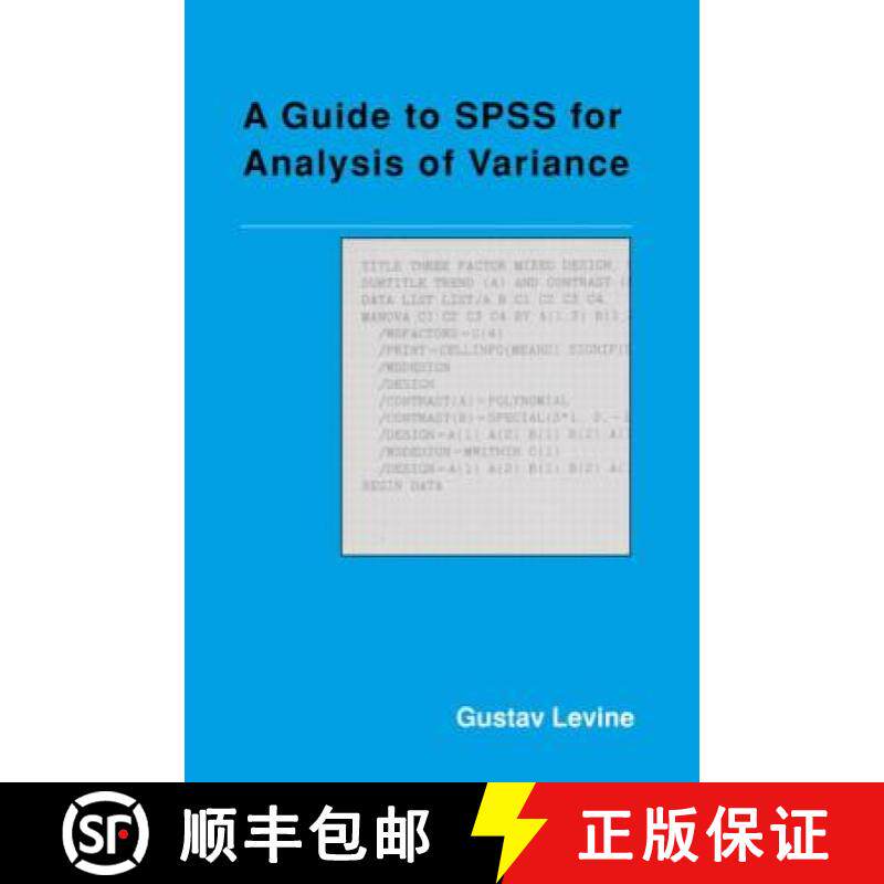 【3-4周达】A Guide to SPSS for Analysis of Variance [9780805809411]
