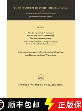 【3-4周达】Untersuchungen Zum Elektro-Schlacke-Schweißen Von Blechen Geringer Wanddicke [9783663065746]