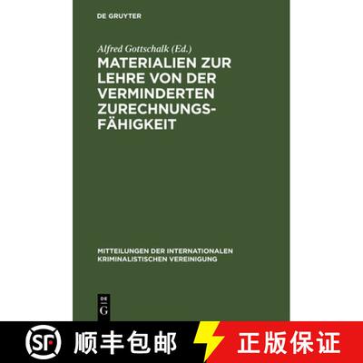 【3-4周达】Materialien Zur Lehre Von Der Verminderten Zurechnungsfähigkeit [9783111161150]