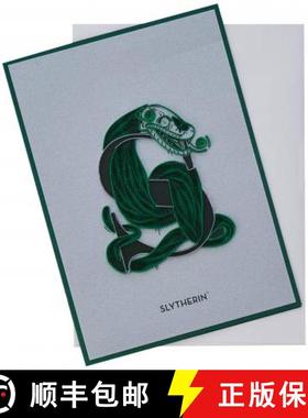 【3-4周达】Harry Potter: Slytherin Crest Quilled Card [9781682983843]