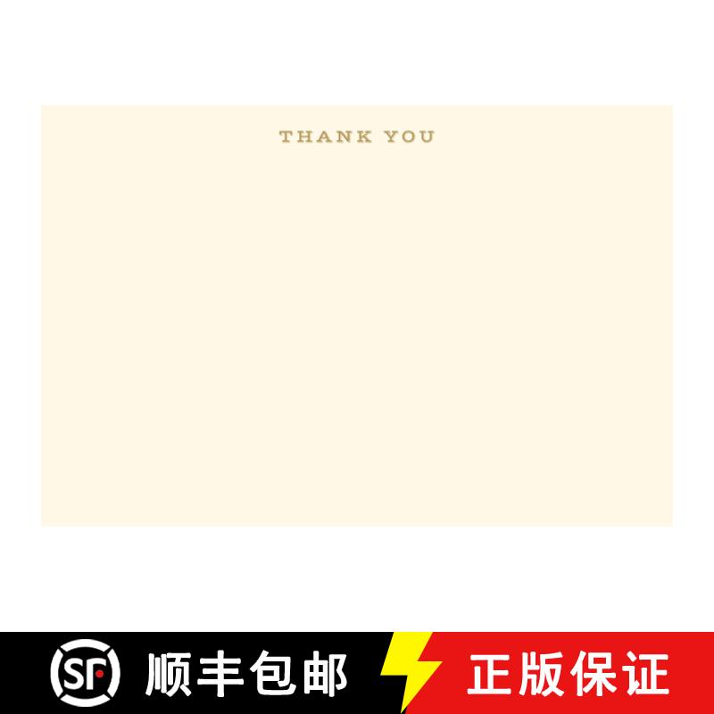 【3-4周达】Thank You Correspondence Cards (25 Cards, 26 Self-Sealing Envelopes) [9781441344854]