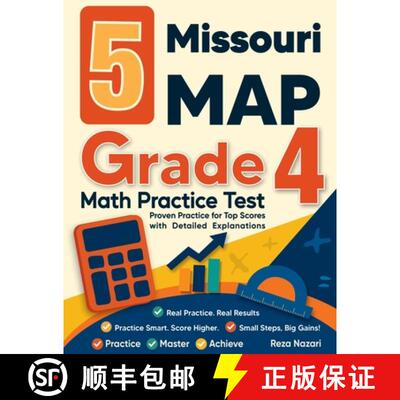 【3-4周达】5 Missouri MAP Grade 4 Math Practice Tests: Proven Practice for Top Scores with Detailed E... [9798903502219]