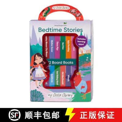 【3-4周达】My Little Library: Bedtime Stories (12 Board Books & 3 Downloadable Apps!) [9781640309999]