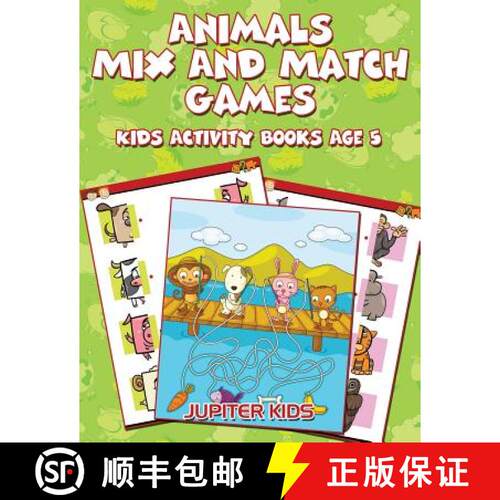 【3-4周达】Animals Mix And Match Games: Kids Activity Books Age 5 [9781683053835]