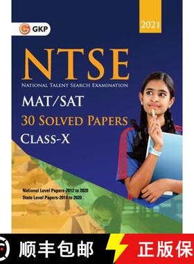【3-4周达】NTSE 2020-21 Class 10th (MAT & SAT) - 30 Solved Papers [9789391061128]
