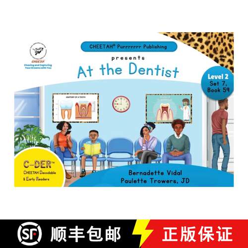 【3-4周达】C-DER (CHEETAH Decodable Early Readers, Set 7, Book 59, At the Dentist [9798330337408]