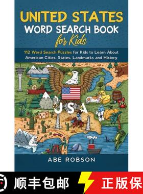 【3-4周达】United States Word Search Book for Kids: 112 Word Search Puzzles for Kids to Learn About A... [9781922659675]
