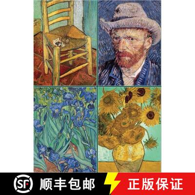 【3-4周达】Set of Four Magnetic Notepads: Van Gogh: A Collection of Handy Notepads with Easy Magnetic... [9780754833178]