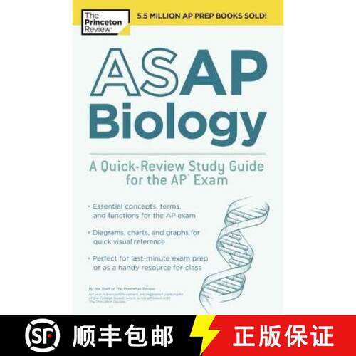 现货 ASAP Biology: A Quick-Review Study Guide for the AP Exam [9781524757649]