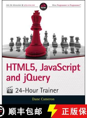 【3-4周达】Html5, Javascript, And Jquery 24-Hour Trainer [Wiley计算机] [9781119001164]