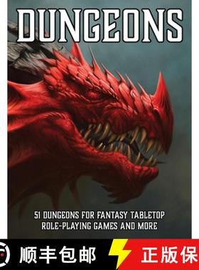 【3-4周达】Dungeons: 51 Dungeons for Fantasy Tabletop Role-Playing Games [9781952089060]