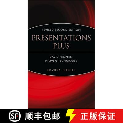 【3-4周达】Presentations Plus Second Edition: David Peoples Proven Techniques [Wiley经管] [9780471559269]