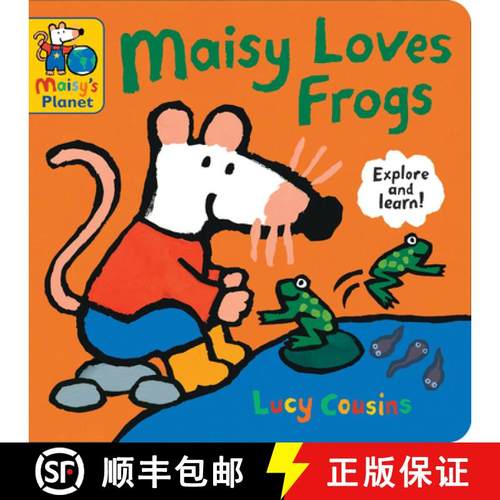 【3-4周达】Maisy Loves Frogs: A Maisy's Planet Book: (Educational Board Book about Toads and Frogs - ... [9781536240375]