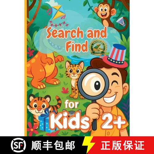 【3-4周达】Search and Find for Kids  2+: Toddler Activity Book Ages 2+: Animals, Dinosaurs, Space, Sa... [9788398140690]