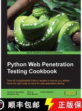 预订 Python Web Penetration Testing Cookbook [9781784392932]