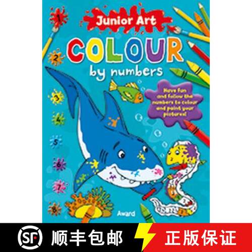 【3-4周达】Colour by Numbers - Shark: Featuring a Picture of the Finished Page for Extra Guidance [9781841358581]