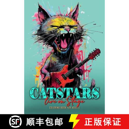 【3-4周达】Catstars live on Stage Coloring Book for Adults: Funny Cats Coloring Book for Adults | Gra... [9783758434051]
