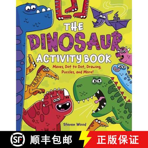【3-4周达】The Dinosaur Activity Book: Mazes, Dot to Dot, Drawing, Puzzles, and More! [9781398850590]