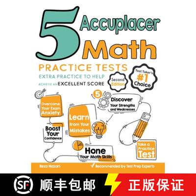 【3-4周达】5 Accuplacer Math Practice Tests: Extra Practice to Help Achieve an Excellent Score [9781646122509]
