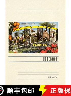 预订 Vintage Lined Notebook Greetings from Sebring, Florida [9798385408542]