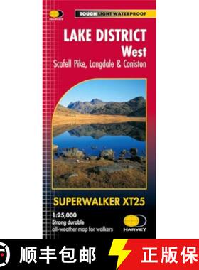 【3-4周达】Lake District West: Scafell Pike, Langdale & Coniston XT25 [9781851376919]