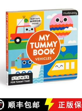【3-4周达】My Tummy Book Vehicles : High-Contrast Fold-Out Book That Stands for Tummy Time, Baby-Safe... [9780735381704]