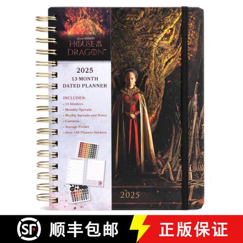 【3-4周达】精装 2025 House of the Dragon 13-Month Weekly Planner [9798886637120]