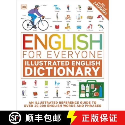 【3-4周达】English for Everyone Illustrated English Dictionary with Free Online Audio : An Illustrate... [9780241543788]