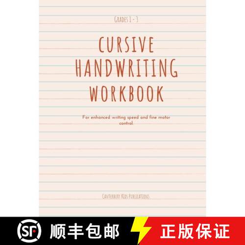 【3-4周达】Cursive Handwriting Book: For enhanced writing speed and fine motor control [9781716569555]