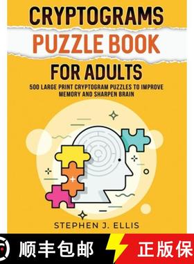 预订 Cryptograms Puzzle Book For Adults - 500 Large Print Cryptogram Puzzles To Improve Memory And Sh... [9781955906807]