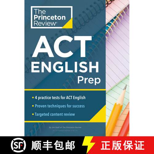 【3-4周达】Princeton Review ACT English Prep: 4 Practice Tests + Review + Strategy for the ACT Englis... [9780525570332]