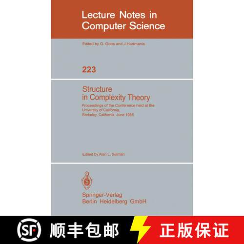 【3-4周达】Structure in Complexity Theory : Proceedings of the Conference held at the University of C... [9783540164869]