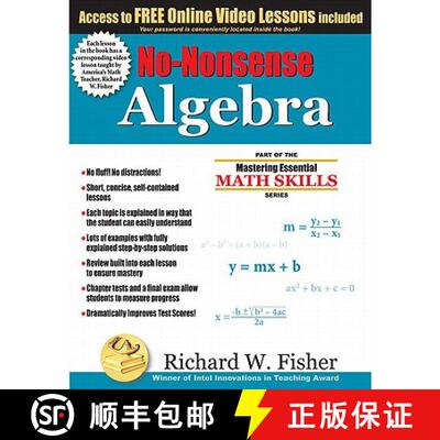 预订 No-Nonsense Algebra: Part of the Mastering Essential Math Skills Series [9780984362998]