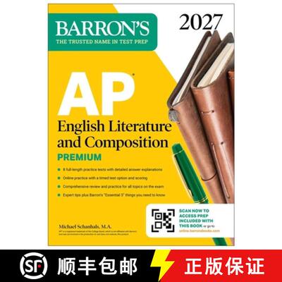 【3-4周达】AP English Literature and Composition Premium, 2027: Prep Book with 8 Practice Tests + Onl... [9798349701474]