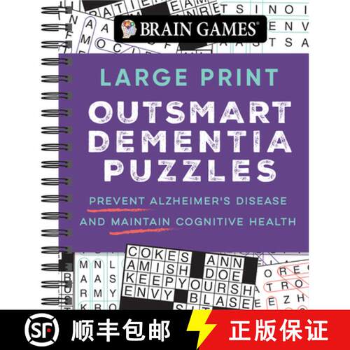 【3-4周达】Brain Games - Large Print Outsmart Dementia Puzzles: Prevent Alzheimer's Disease and Maint... [9781645587583]