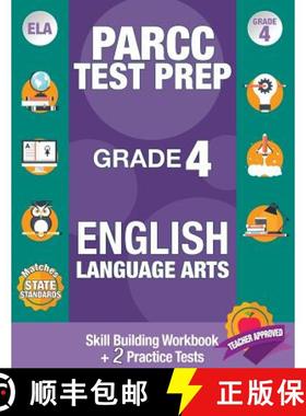 预订 Parcc Test Prep Grade 4 English Language Arts: Common Core Grade 4 Parcc, Parcc Test Prep Grade ... [9781948255165]