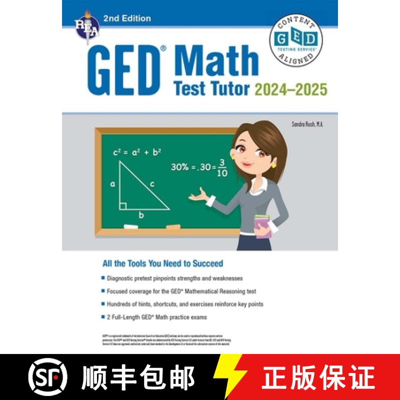 【3-4周达】Ged(r) Math Test Tutor, for the 2022-2023 Ged(r) Test, 2nd Edition: All the Tools You Need... [9780738612102]